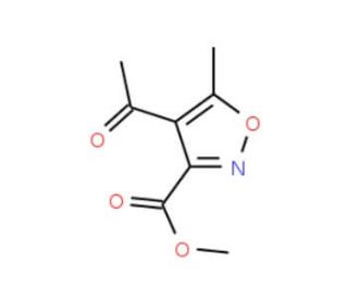 Methyl 4-acetyl-5-methylisoxazole-3-carboxylate (CAS 104149-61-3) - chemical structure image