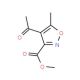 Methyl 4-acetyl-5-methylisoxazole-3-carboxylate (CAS 104149-61-3) - chemical structure image