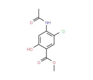 Methyl 4-acetylamino-5-chloro-2-hydroxybenzoate (CAS 24190-77-0) - chemical structure image