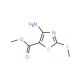 methyl 4-amino-2-(methylsulfanyl)-1,3-thiazole-5-carboxylate (CAS 60093-05-2) - chemical structure image
