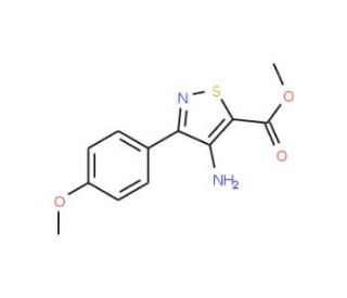 Methyl 4-amino-3-(4-methoxyphenyl)isothiazole-5-carboxylate (CAS 82424-54-2) - chemical structure image