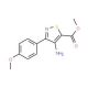 Methyl 4-amino-3-(4-methoxyphenyl)isothiazole-5-carboxylate (CAS 82424-54-2) - chemical structure image