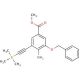 Methyl 4-amino-3-(benzyloxy)-5-[2-(trimethylsilyl)ethynyl]benzenecarboxylate - chemical structure image