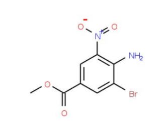 Methyl 4-amino-3-bromo-5-nitrobenzenecarboxylate (CAS 105655-17-2) - chemical structure image