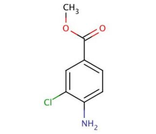 Methyl 4-amino-3-chlorobenzoate (CAS 84228-44-4) - chemical structure image