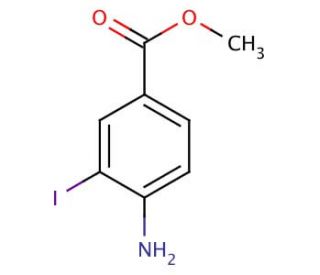 Methyl 4-amino-3-iodobenzoate (CAS 19718-49-1) - chemical structure image