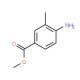 Methyl 4-amino-3-methylbenzoate (CAS 18595-14-7) - chemical structure image
