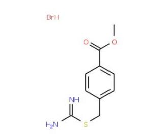 methyl 4-({[amino(imino)methyl]thio}methyl)benzoate hydrobromide - chemical structure image