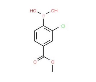Methyl 4-borono-3-chlorobenzoate (CAS 603122-80-1) - chemical structure image