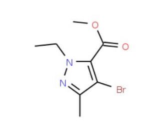 Methyl 4-bromo-1-ethyl-3-methyl-1H-pyrazole-5-carboxylate (CAS 175276-98-9) - chemical structure image