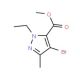 Methyl 4-bromo-1-ethyl-3-methyl-1H-pyrazole-5-carboxylate (CAS 175276-98-9) - chemical structure image