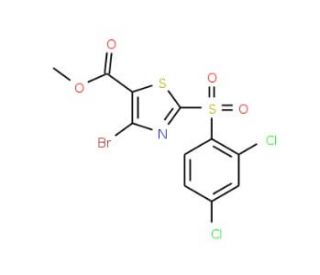 Methyl 4-bromo-2-(2,4-dichlorophenylsulfonyl)thiazole-5-carboxylate - chemical structure image