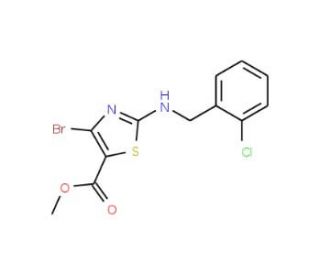 Methyl 4-bromo-2-(2-chlorobenzylamino)thiazole-5-carboxylate - chemical structure image