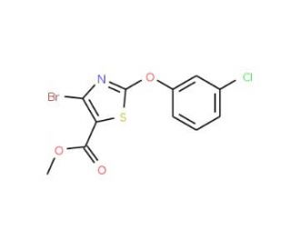 Methyl 4-bromo-2-(3-chlorophenoxy)thiazole-5-carboxylate - chemical structure image