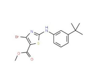 Methyl 4-bromo-2-(3-tert-butylphenylamino)thiazole-5-carboxylate - chemical structure image