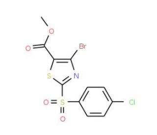Methyl 4-bromo-2-(4-chlorophenylsulfonyl)thiazole-5-carboxylate - chemical structure image