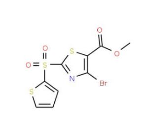 Methyl 4-bromo-2-(thiophen-2-ylsulfonyl)thiazole-5-carboxylate - chemical structure image