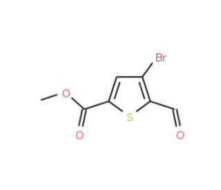 Methyl 4-bromo-5-formyl-2-thiophenecarboxylate - chemical structure image