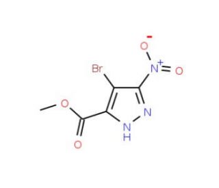Methyl 4-bromo-5-nitro-1H-pyrazole-3-carboxylate (CAS 1187560-11-7) - chemical structure image