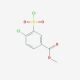 methyl 4-chloro-3-(chlorosulfonyl)benzoate (CAS 1000933-19-6) - chemical structure image