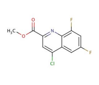 Methyl 4-chloro-6,8-difluoroquinoline-2-carboxylate (CAS 887589-39-1) - chemical structure image