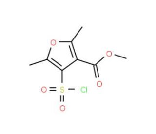 methyl 4-(chlorosulfonyl)-2,5-dimethyl-3-furoate (CAS 306936-34-5) - chemical structure image