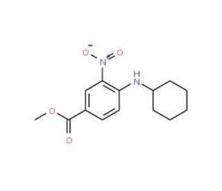 Methyl 4-(cyclohexylamino)-3-nitrobenzenecarboxylate (CAS 503859-26-5) - chemical structure image