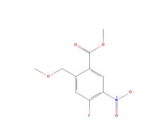 Methyl 4-fluoro-2-(methoxymethyl)-5-nitrobenzoate (CAS 1243164-13-7) - chemical structure image