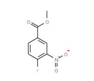 Methyl 4-fluoro-3-nitrobenzoate (CAS 329-59-9) - chemical structure image