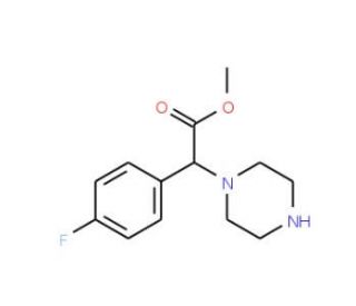 methyl (4-fluorophenyl)(piperazin-1-yl)acetate - chemical structure image