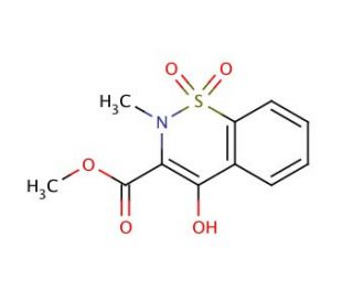 Methyl 4-Hydroxy-2-methyl-2H-1,2-benzothiazine-3-carboxylate 1,1-Dioxide (CAS 35511-15-0) - chemical structure image