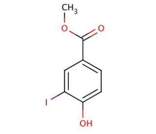 Methyl 4-hydroxy-3-iodobenzoate (CAS 15126-06-4) - chemical structure image