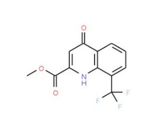 Methyl 4-hydroxy-8-(trifluoromethyl)quinoline-2-carboxylate (CAS 1065074-52-3) - chemical structure image