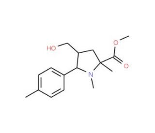 Methyl 4-(hydroxymethyl)-1,2-dimethyl-5-(4-methylphenyl)-2-pyrrolidinecarboxylate - chemical structure image