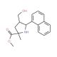 Methyl 4-(hydroxymethyl)-2-methyl-5-(1-naphthyl)-pyrrolidine-2-carboxylate - chemical structure image