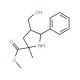 Methyl 4-(hydroxymethyl)-2-methyl-5-phenylpyrrolidine-2-carboxylate - chemical structure image
