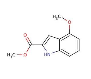 Methyl 4-methoxy-2-indolecarboxylate (CAS 111258-23-2) - chemical structure image