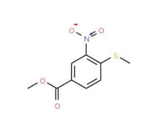 Methyl 4-(methylsulfanyl)-3-nitrobenzenecarboxylate (CAS 51919-71-2) - chemical structure image