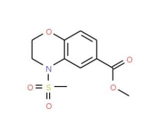 Methyl 4-(methylsulfonyl)-3,4-dihydro-2H-1,4-benzoxazine-6-carboxylate - chemical structure image