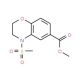 Methyl 4-(methylsulfonyl)-3,4-dihydro-2H-1,4-benzoxazine-6-carboxylate - chemical structure image