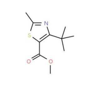 Methyl 4-tert-butyl-2-methylthiazole-5-carboxylate (CAS 1072944-46-7) - chemical structure image