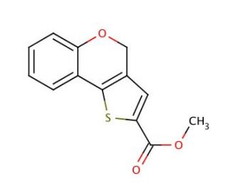 Methyl 4H-[1]-benzopyrano[4,3-b]thiophene-2-carboxylate (CAS 126522-01-8) - chemical structure image