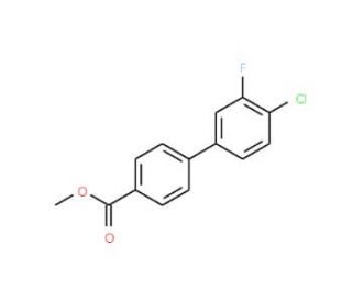 Methyl 4&prime;-chloro-3&prime;-fluoro[1,1&prime;-biphenyl]-4-carboxylate - chemical structure image