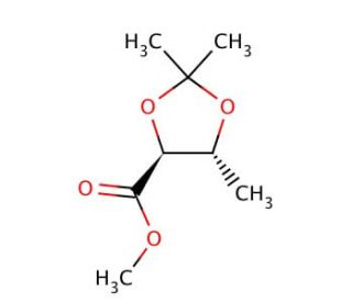 Methyl (4S,5R)-2,2,5-trimethyl-1,3-dioxolane-4-carboxylate (CAS 38410-80-9) - chemical structure image