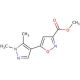 Methyl 5-(1,5-dimethyl-1H-pyrazol-4-yl)isoxazole-3-carboxylate - chemical structure image