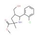 Methyl 5-(2-chlorophenyl)-4-(hydroxymethyl)-2-methylpyrrolidine-2-carboxylate - chemical structure image
