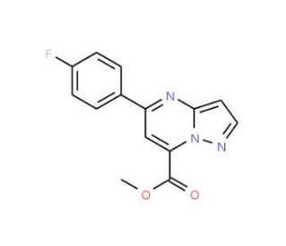 Methyl 5-(4-fluorophenyl)pyrazolo-[1,5-a]pyrimidine-7-carboxylate - chemical structure image