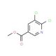 Methyl 5,6-dichloronicotinate (CAS 56055-54-0) - chemical structure image