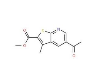 methyl 5-acetyl-3-methylthieno[2,3-b]pyridine-2-carboxylate - chemical structure image