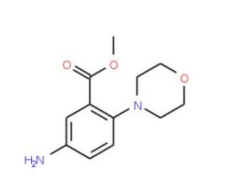 Methyl 5-amino-2-morpholinobenzenecarboxylate (CAS 83909-35-7) - chemical structure image
